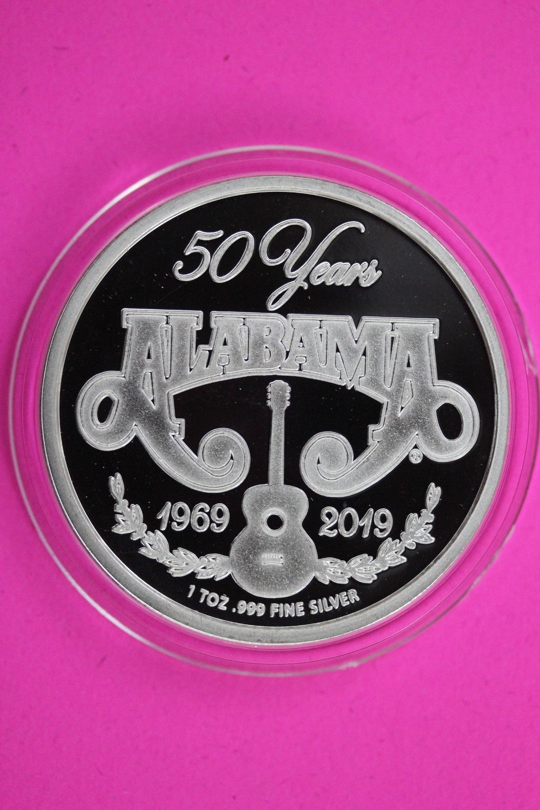 2019 Alabama Band 50th Anniversary 1 Troy Ounce .999 Fine Silver Round C127
