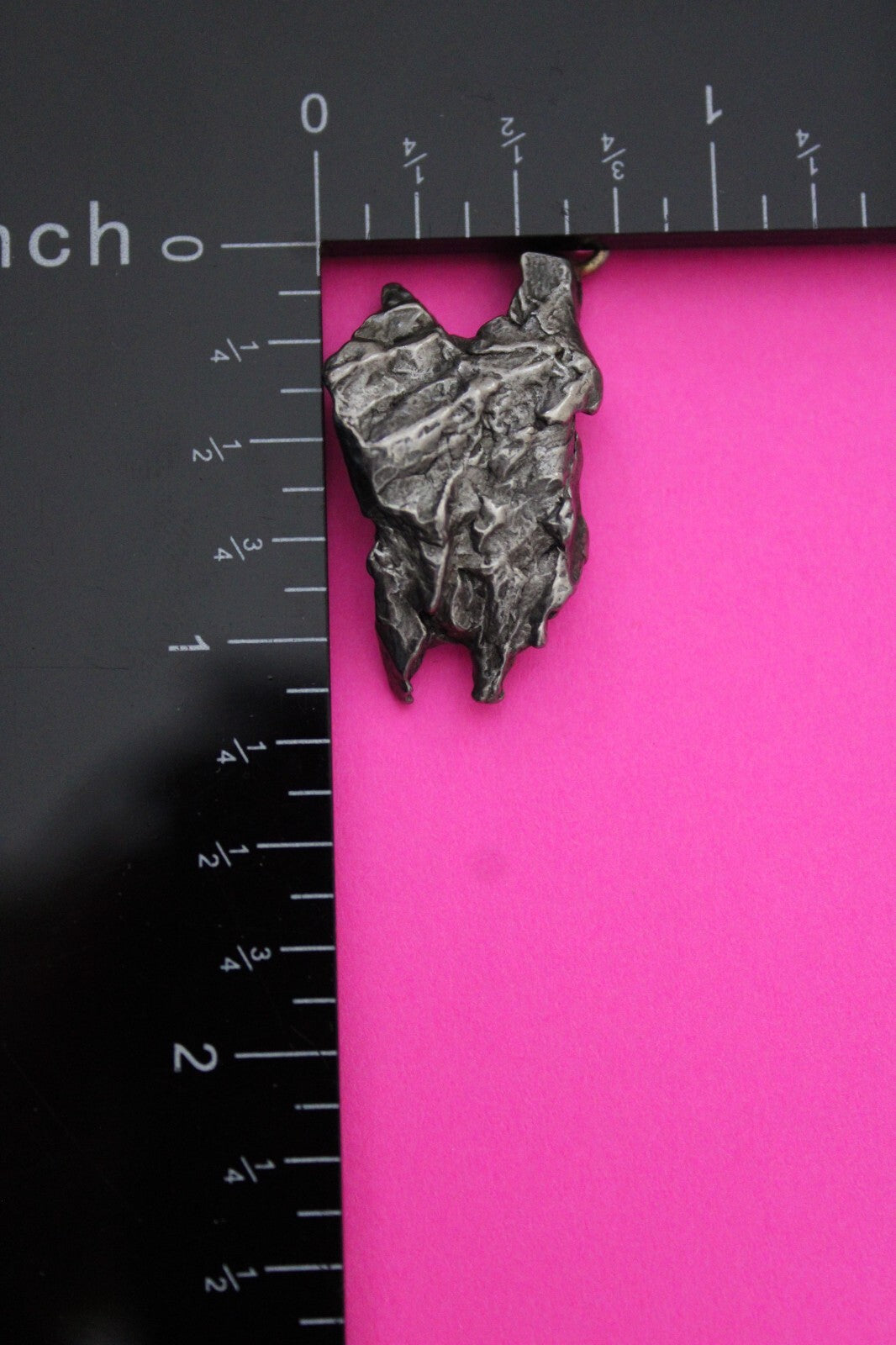 Meteorite Necklace W/ Chain Campo Del Cielo 9.08 Grams Real Dinosaur Girl COA 11