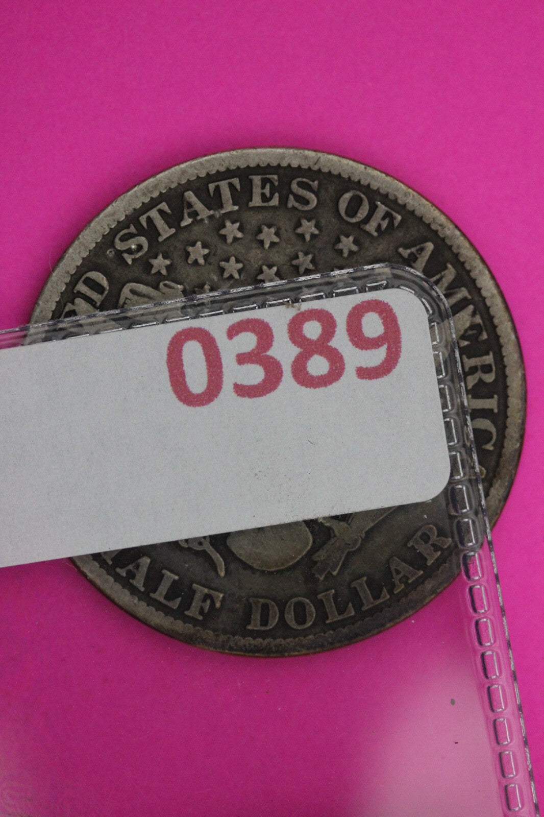 1909 P Barber Liberty Half Dollar Silver W.E. Caldwell Co Counterstamp 0389N