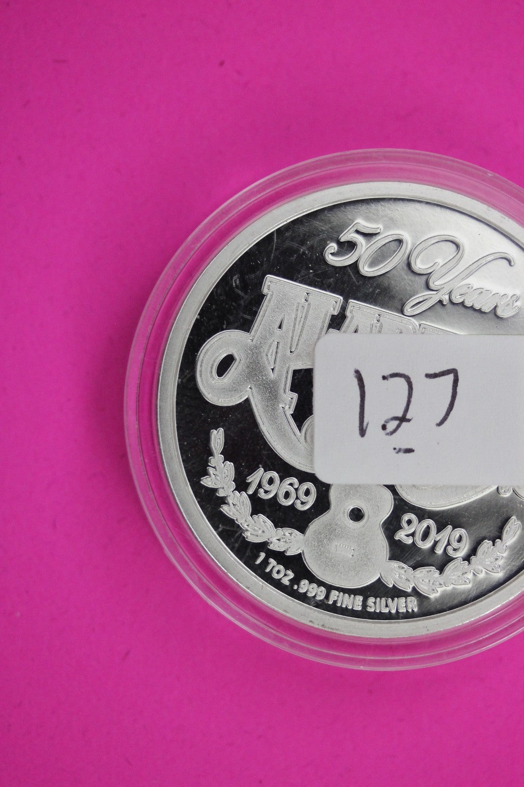 2019 Alabama Band 50th Anniversary 1 Troy Ounce .999 Fine Silver Round C127