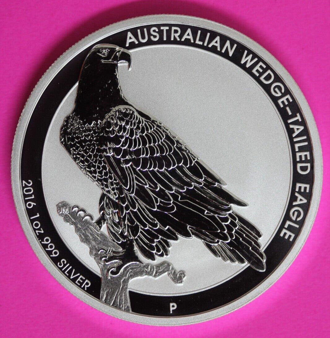 Gem BU 2016 Australia Wedge-Tailed Eagle Silver Exact Coin Shown Mint Capsule 12