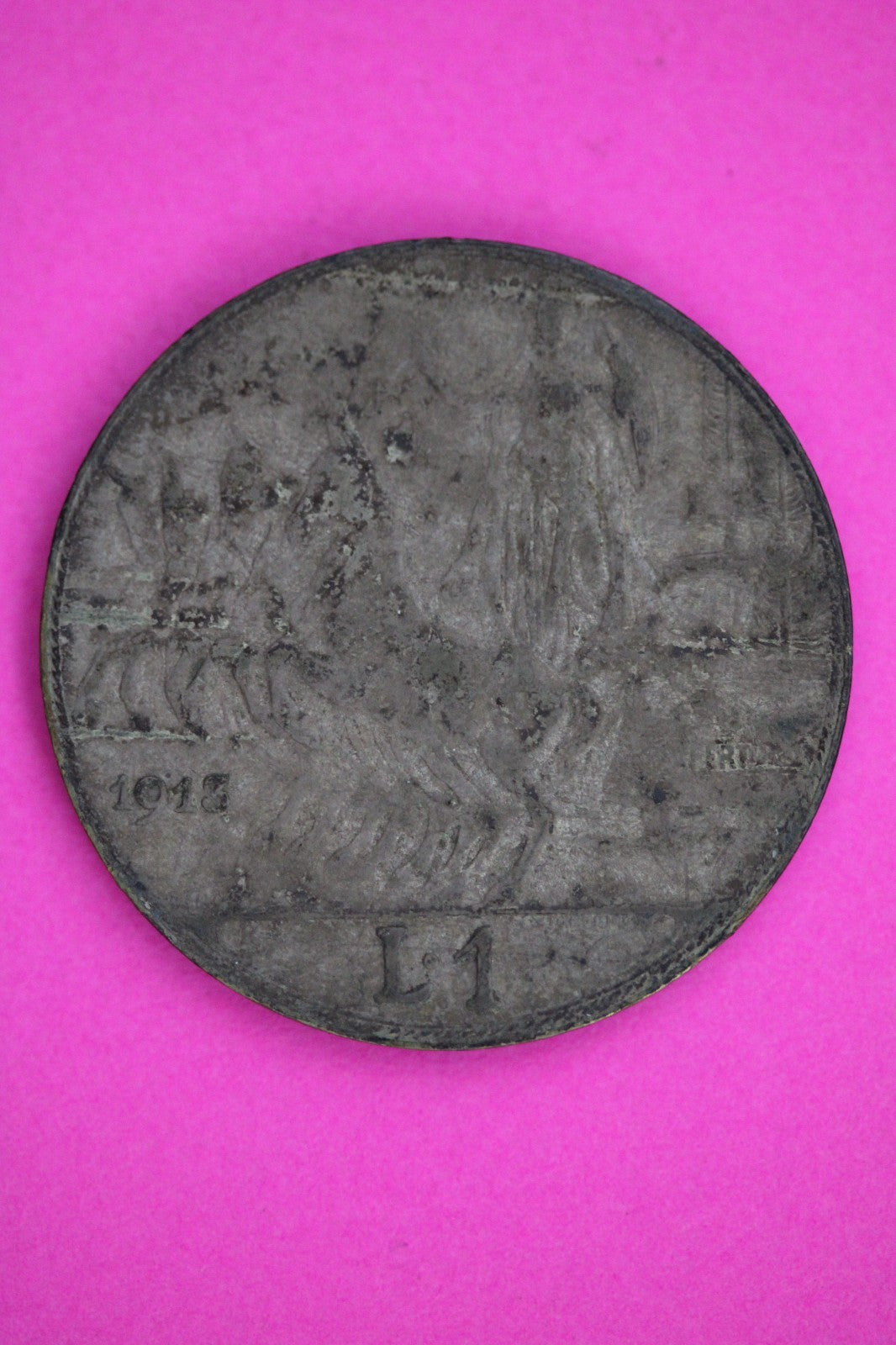 1913 R Italy 1 Lira Silver Coin Guaranteed Authentic American Seller 2668