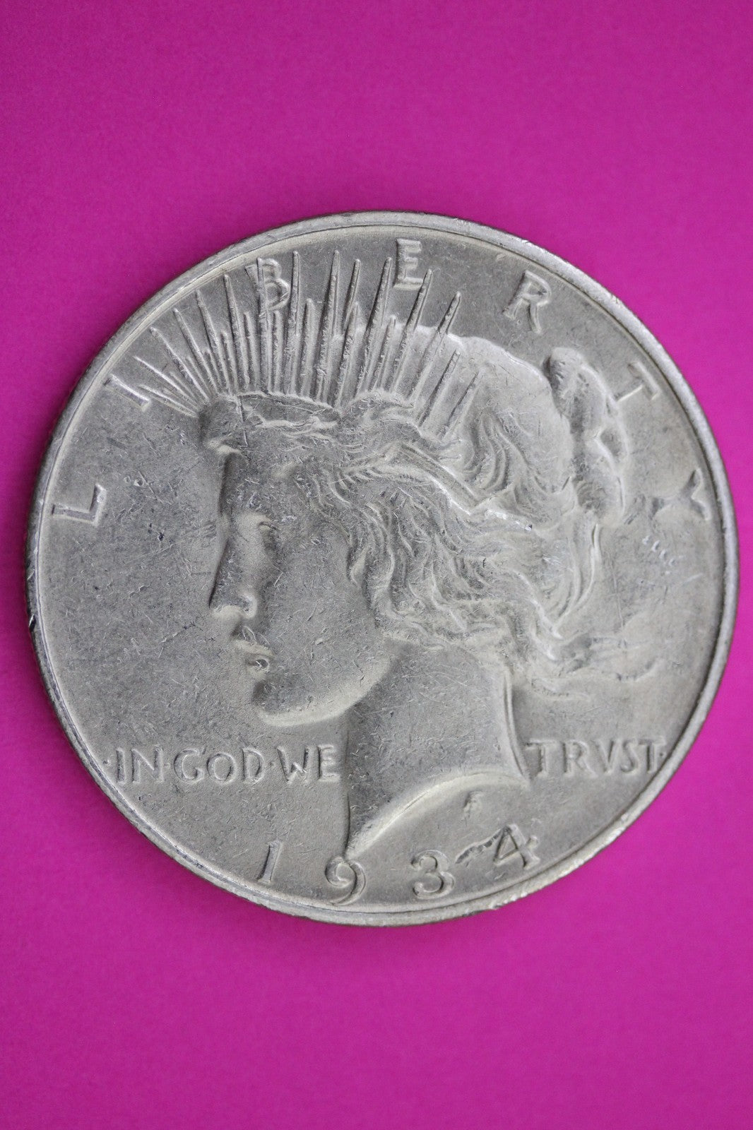 1934 D Peace Silver Dollar LIberty Coin Guaranteed Genuine American Seller 2010