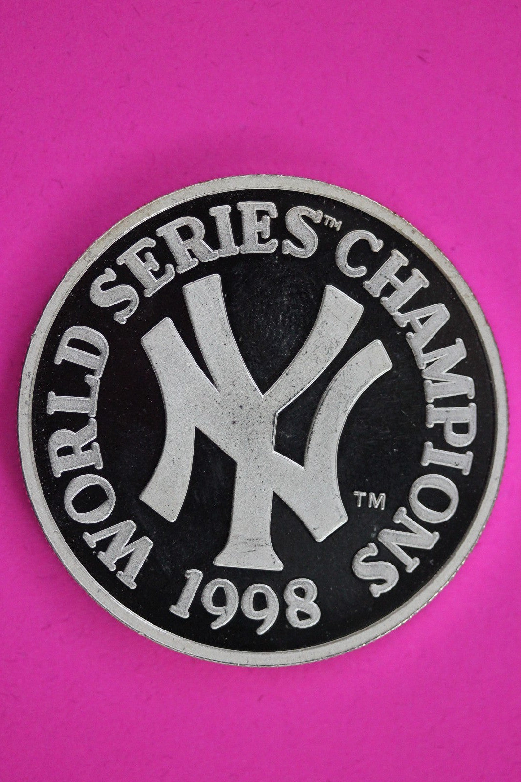 1998 NY World Series Champions 1 OZ .999 Silver Round Guaranteed Authentic 1840