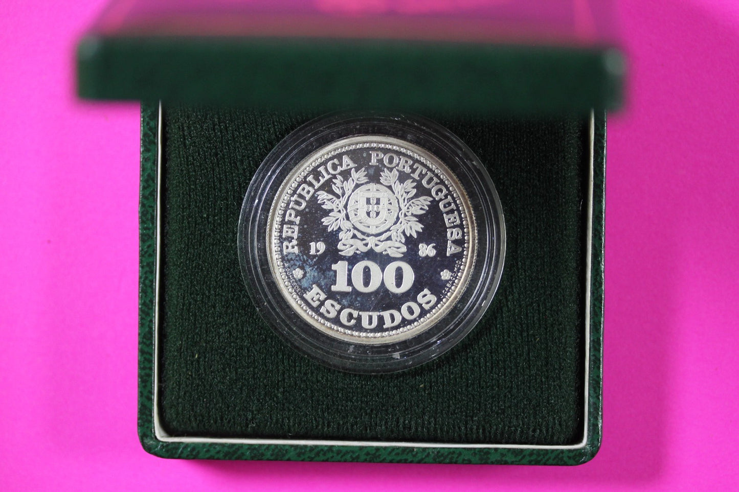 1986 Mexico World Football Championship Silver Commemorative Coin BOX COA 6084