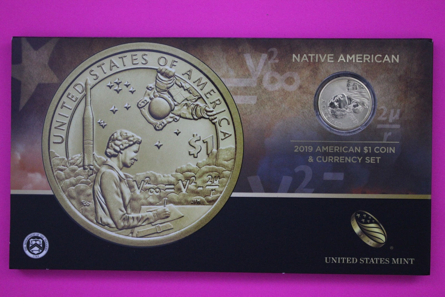 2019 Coin & Currency Set Enhanced Infant Child BU Dollar & $1 Note COA 9005