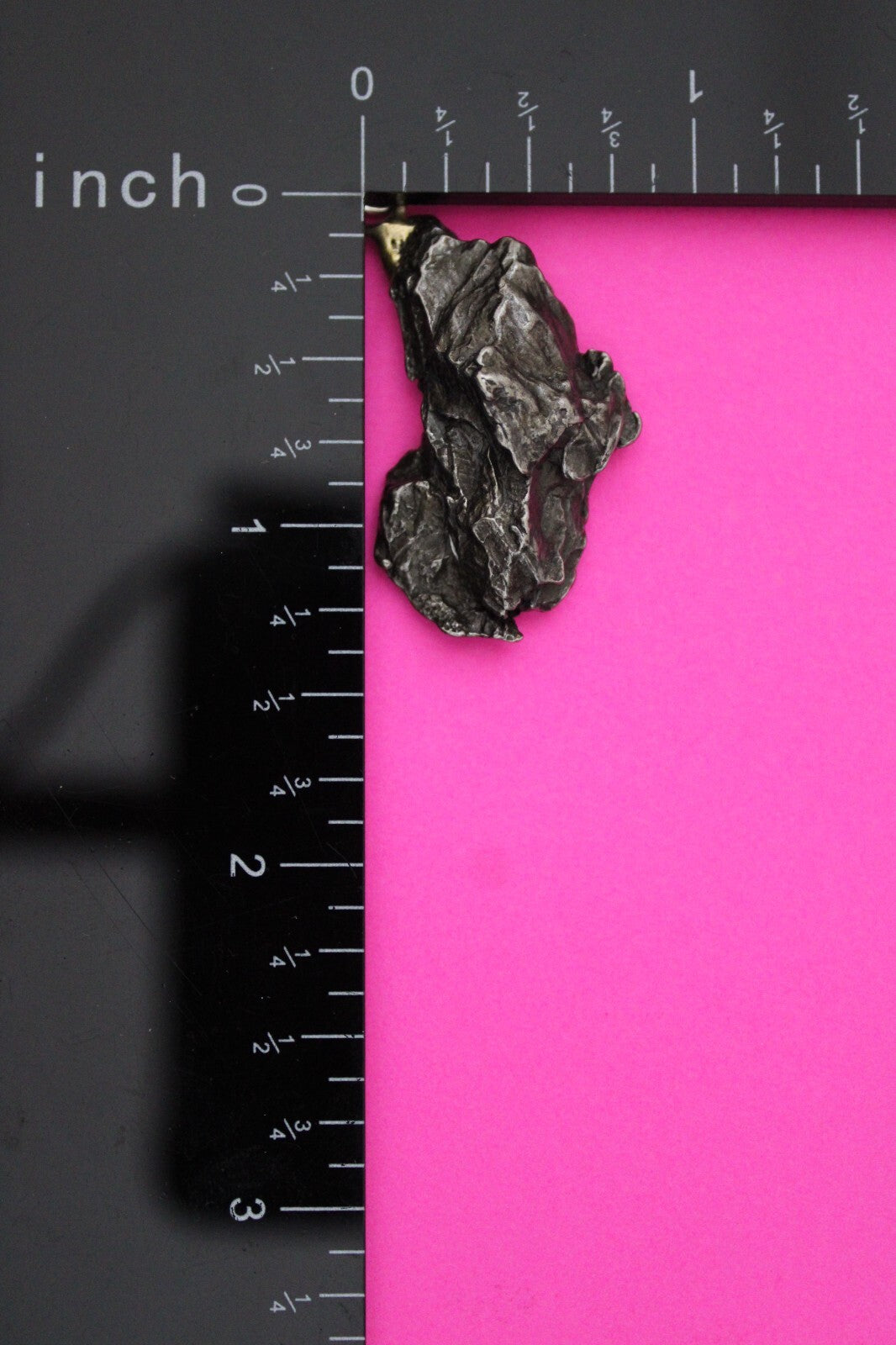 Meteorite Necklace W/ Chain Campo Del Cielo 11.4 Grams Real Dinosaur Girl COA 18