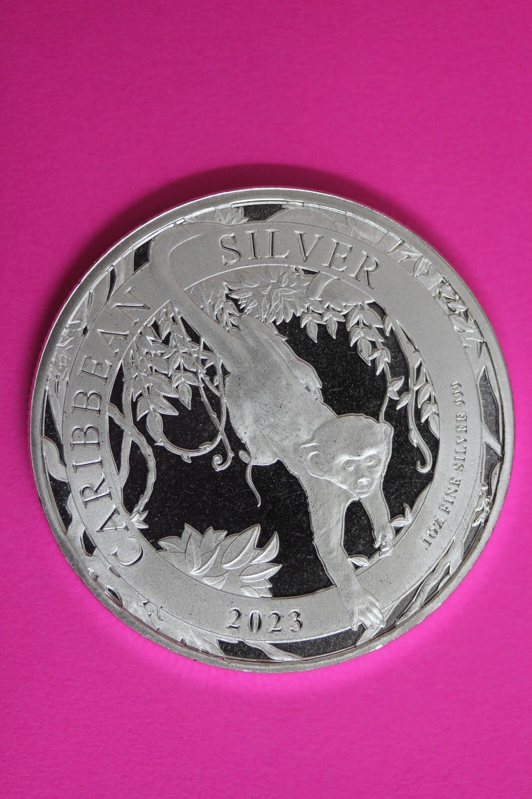 Gem BU 2023 Barbados Monkey 1 OZ Silver Coin .999 Fine $1.00 Same Coin In Pic 08