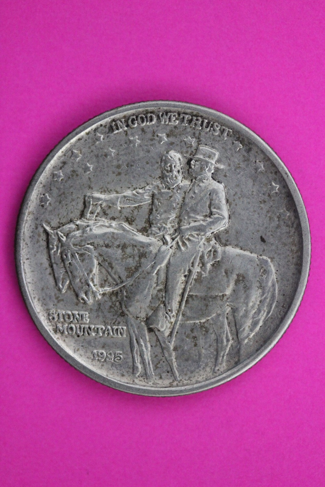 High Grade 1925 Stone Mountain Commemorative Silver Half Dollar Scarce Coin 100