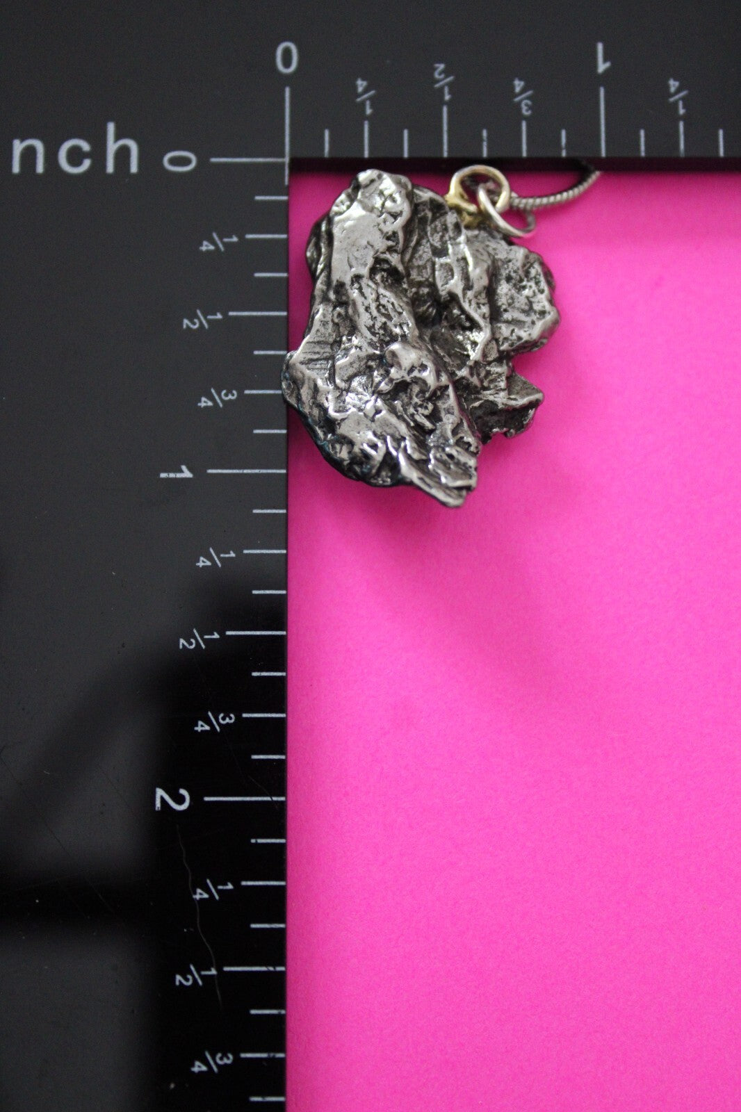 Meteorite Necklace W/ Chain Campo Del Cielo 11.2 Grams Real Dinosaur Girl COA 31