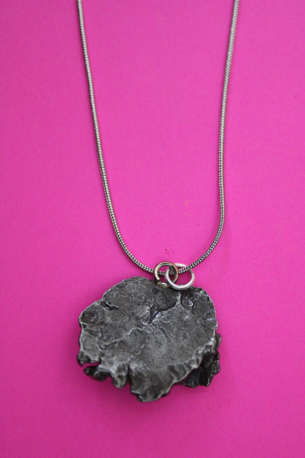 Meteorite Necklace W/ Chain Campo Del Cielo 11.2 Grams Real Dinosaur Girl COA 06