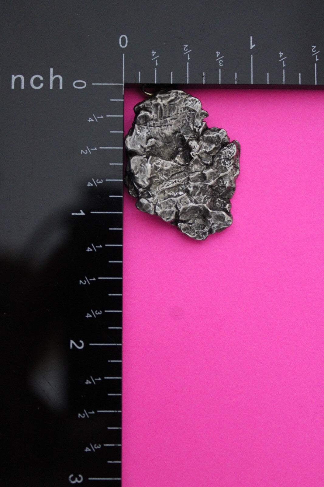 Meteorite Necklace W/ Chain Campo Del Cielo 10.3 Grams Real Dinosaur Girl COA 20