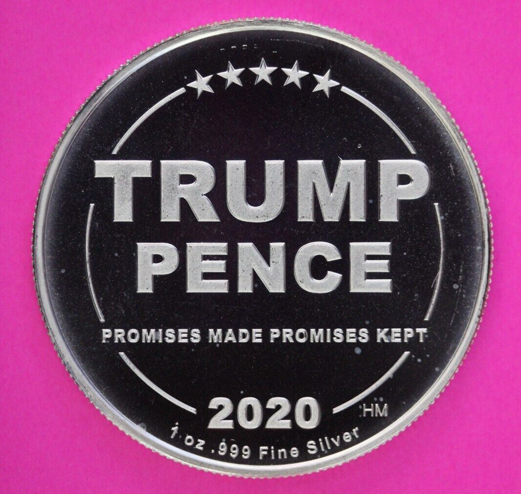 Donald Trump Pence 2020 1 Ounce .999 Fine Silver Round Bringing Leftist Tears 10