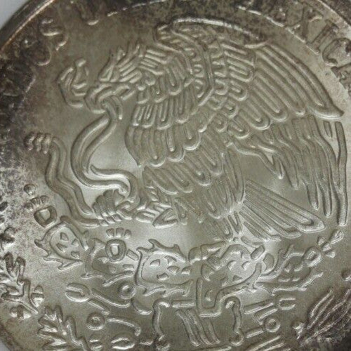 Rainbow Toned 1978 Mexico 100 Pesos BU .720 Fine Silver Rare Old School Slab 277