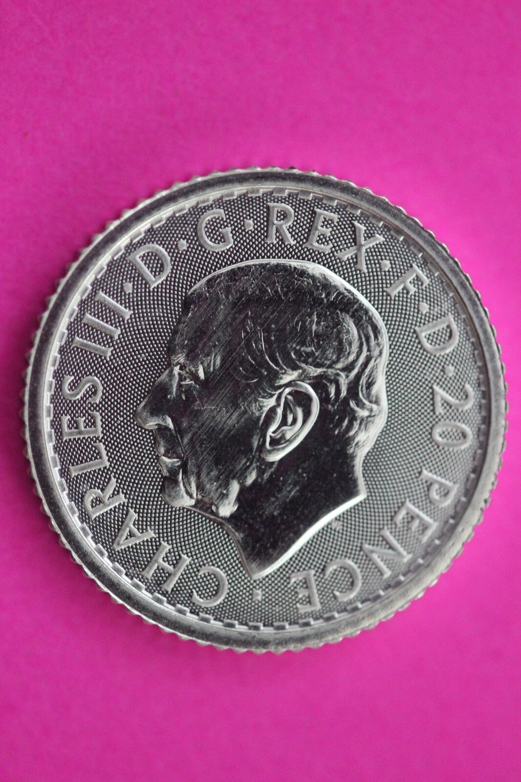 2024 Great Britain 20 Pence 1/10 th Ounce Britannia .999 Silver Authentic 0988