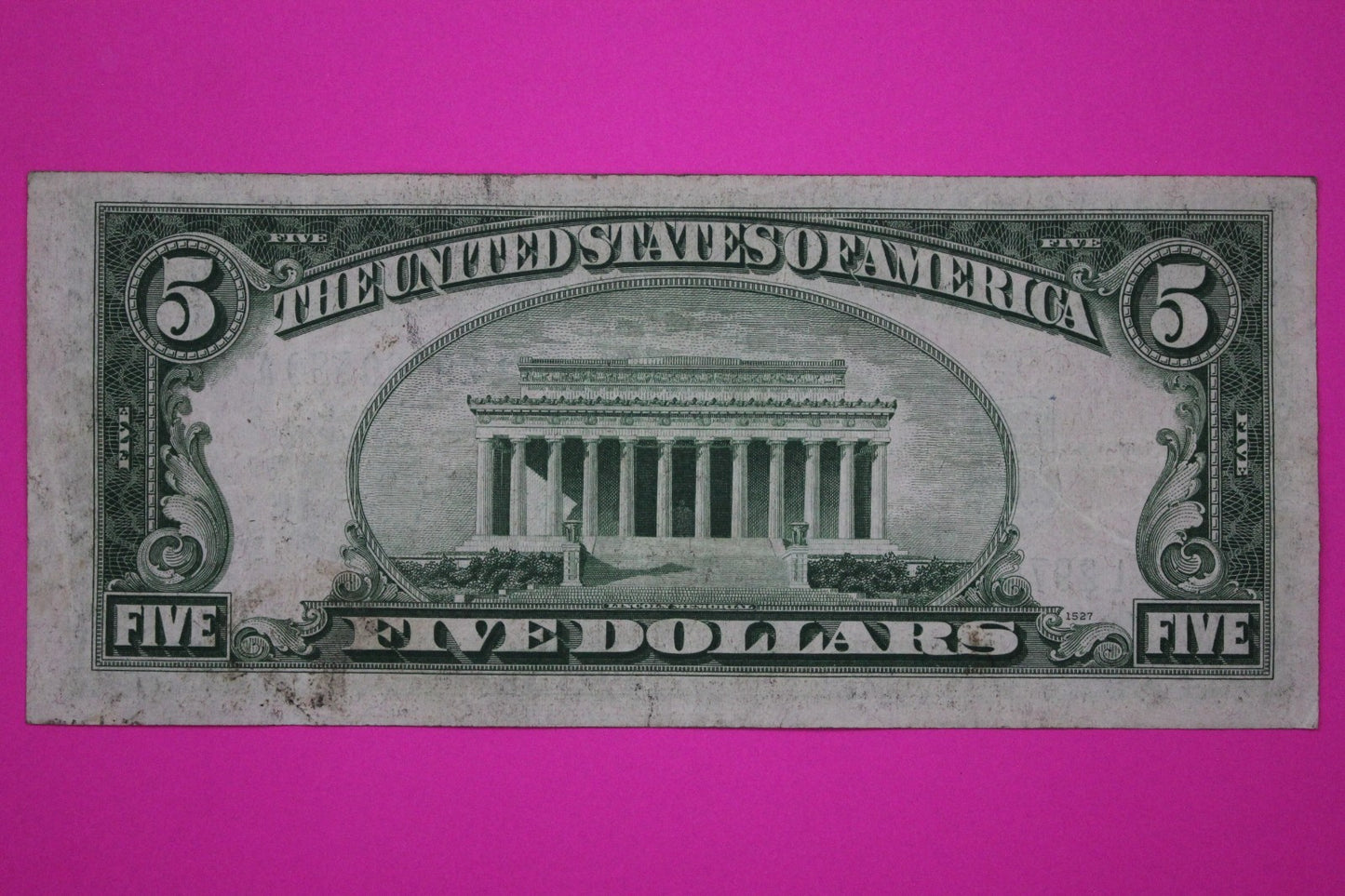 1934 B $5 Five Dollars Silver Certificate Guaranteed Authentic Genuine Bill 59