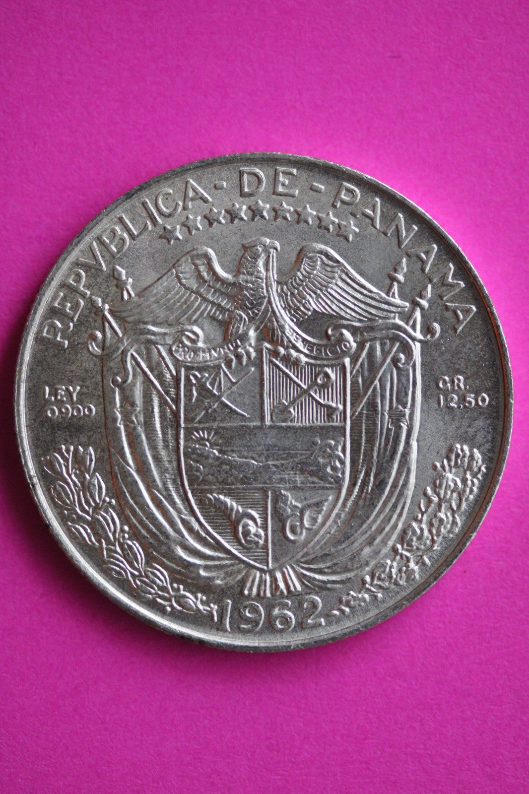 High Grade 1962 Panama 1/2 Half Balboa Silver Coin Guaranteed Authentic 2518