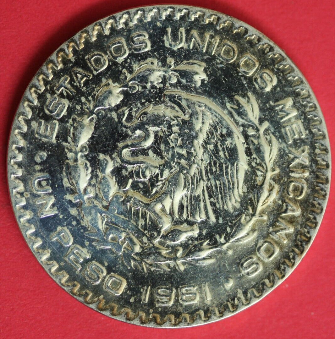 1961 Mexico Un 1 Peso .10 Silver Coin Morelos Estados Unidos Mexicanos GFB 50