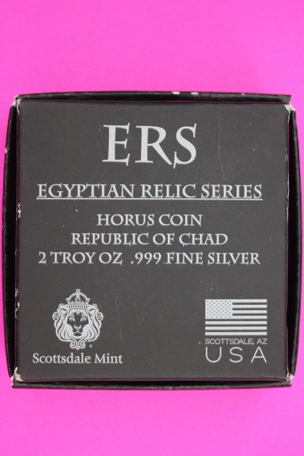 Antiqued 2016 Republic of Chad 3000 Francs 5 Troy Ounces Silver COA Box 6137