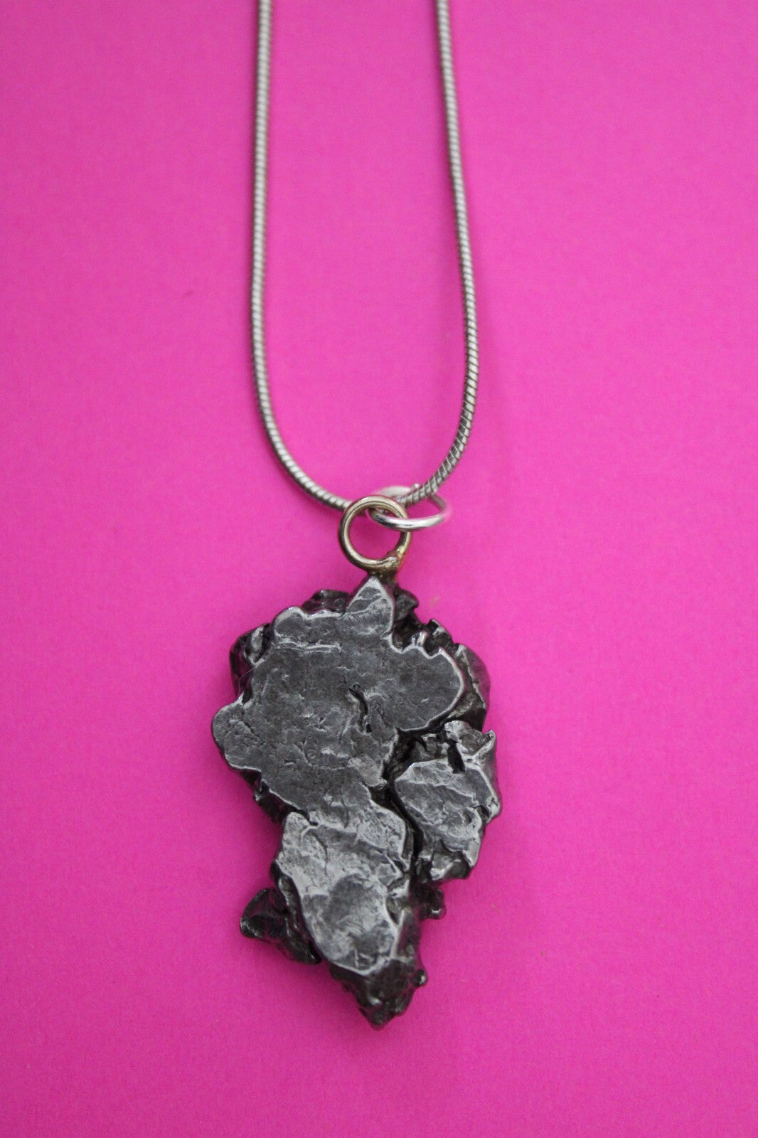 Meteorite Necklace W/ Chain Campo Del Cielo 10 Grams Real Dinosaur Girl COA 05