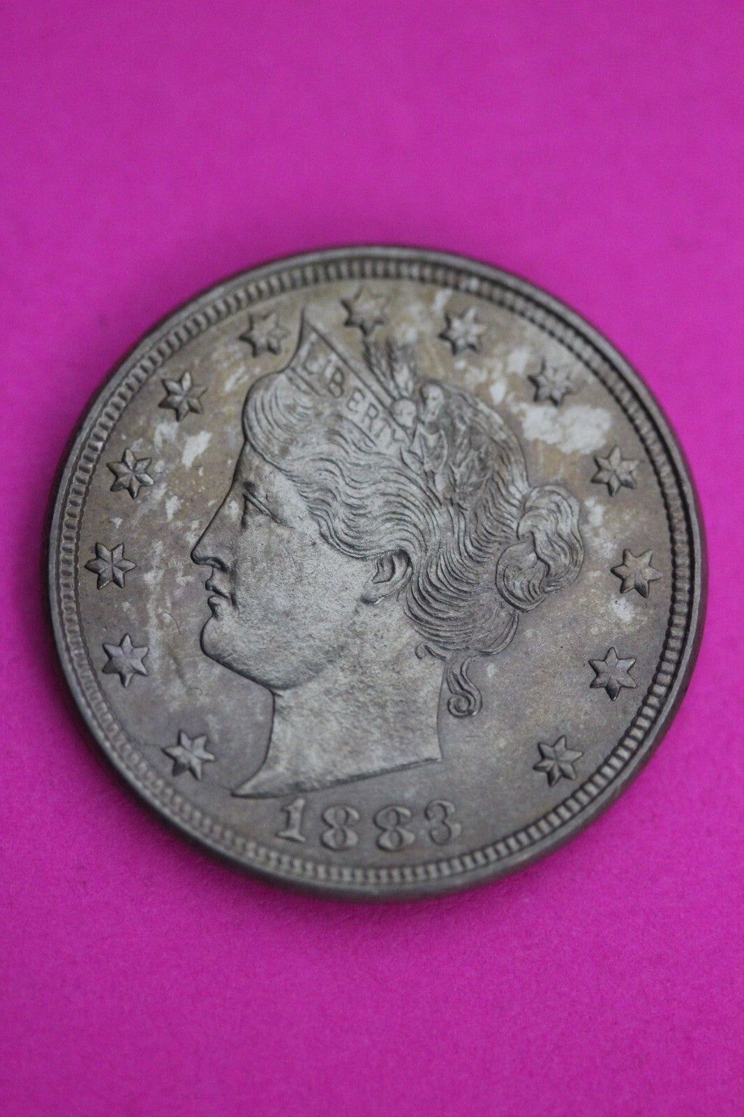 High Grade 1883 No Cents V Liberty Nickel Exact Coin Pictured Scarce Key Date 08