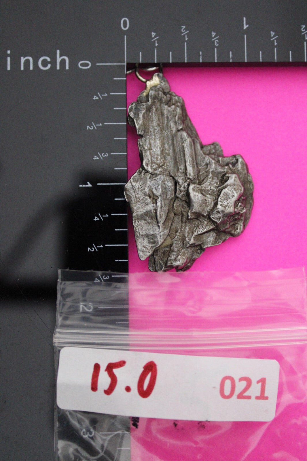 Meteorite Necklace W/ Chain Campo Del Cielo 15 Grams Real Dinosaur Girl COA 21