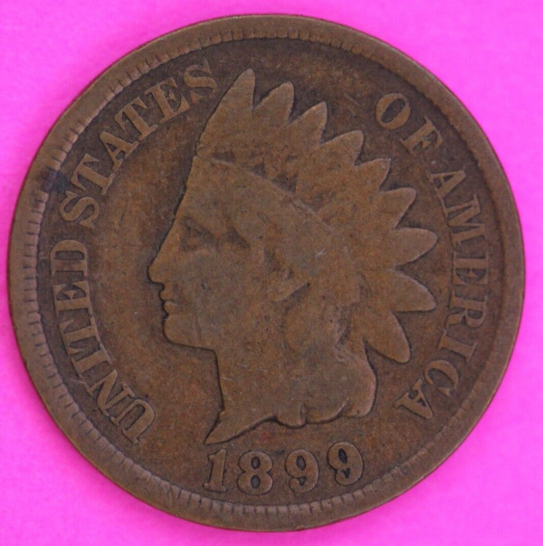 1899 1 Over 1 Snow 18 Indian Head Cent Penny Scarce Type Exact Coin Shown 341