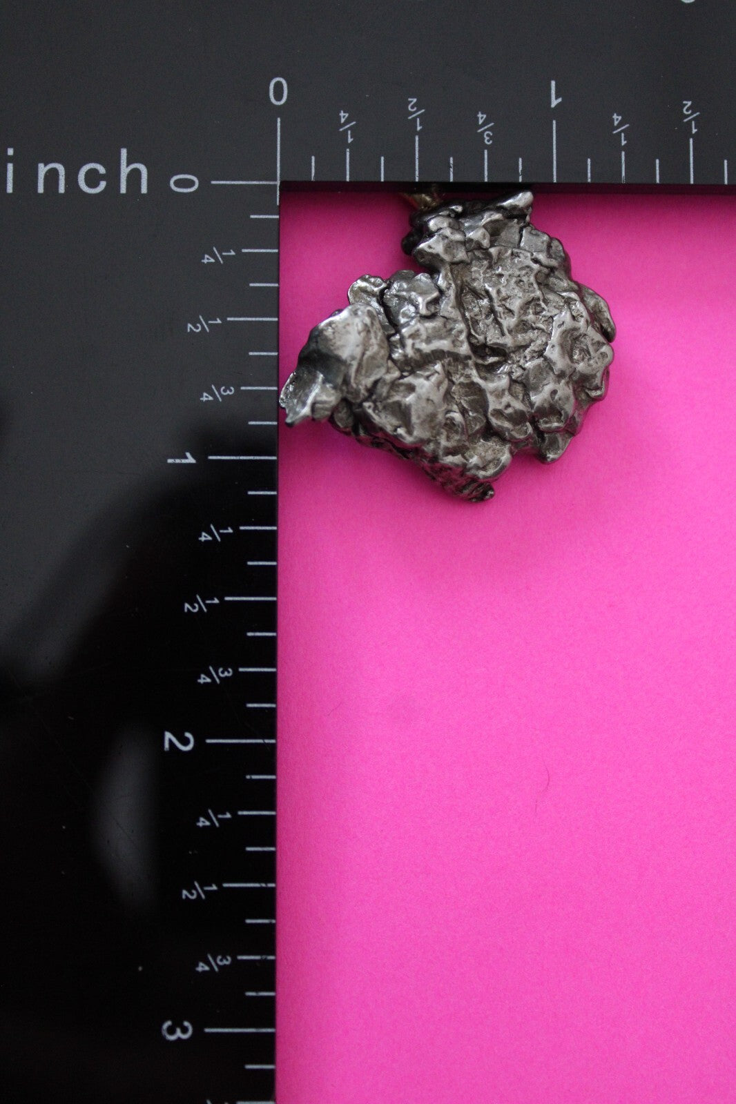 Meteorite Necklace W/ Chain Campo Del Cielo 15.8 Grams Real Dinosaur Girl COA 35