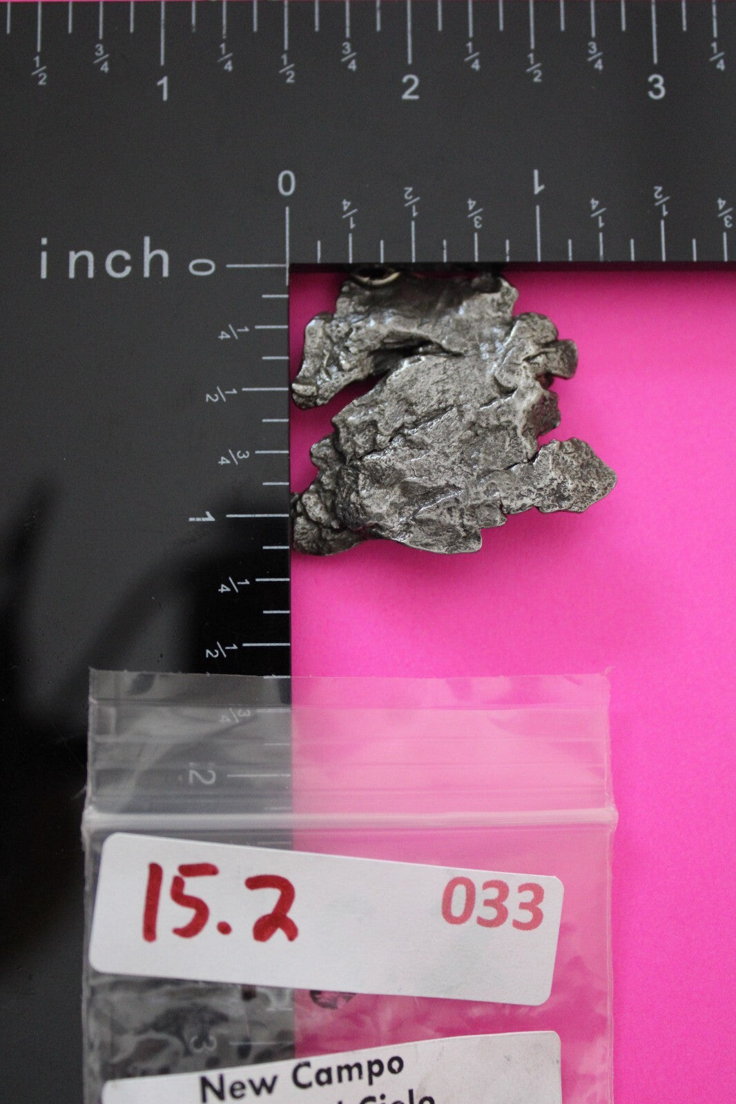 Meteorite Necklace W/ Chain Campo Del Cielo 15.2 Grams Real Dinosaur Girl COA 33